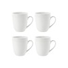 Everyday White Beaded Set of 4 Mugs, 14 ounce