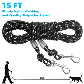 Reflective Cat Leash - 15 Feet Long, Escape Proof Durable Walking Lead, Safe Extender Pet Tie Out for Outdoor Training, Playing, Camping - Suitable for Kittens, Puppies, Rabbits, Small Animals