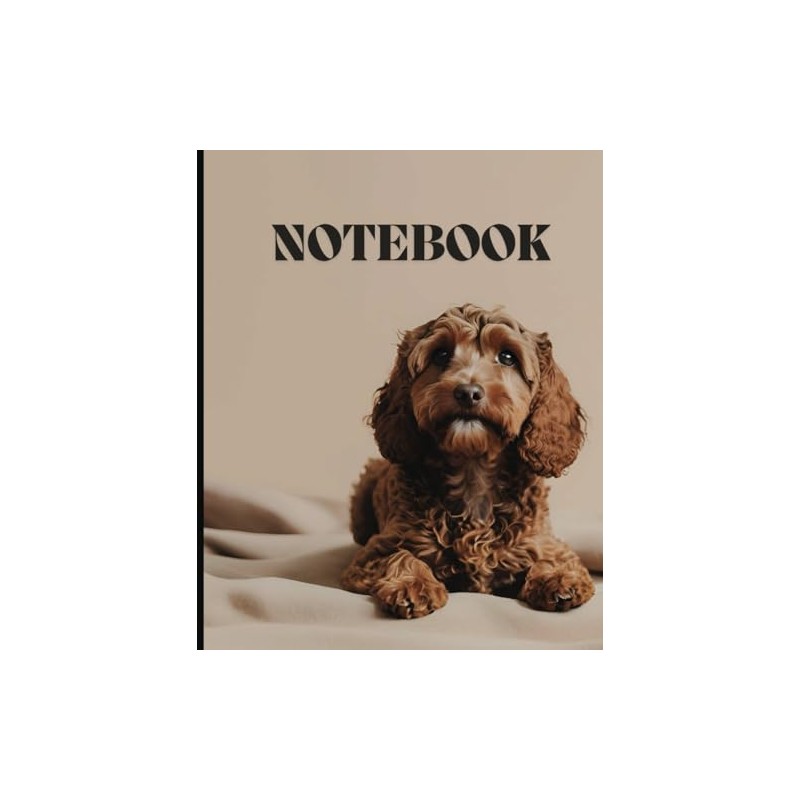 Brown Cockapoo Notebook, Journal : A 120-Page College Ruled Brown