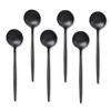 Black Coffee Spoons Set,Stainless Steel Teaspoons of 6,Espresso Spoons 5.11