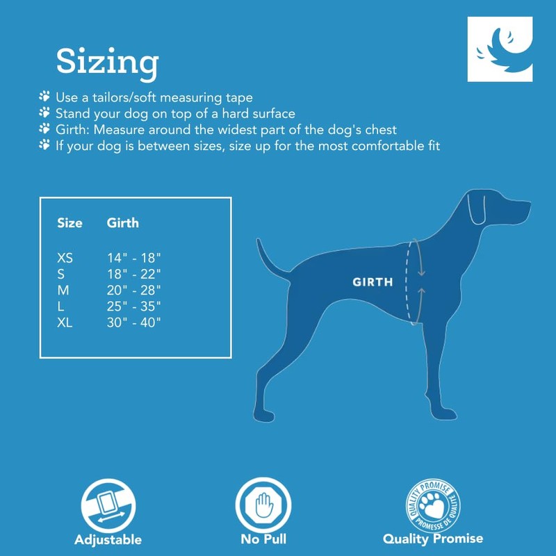 RC Pet Products Tempo No Pull Dog Harness, Small, Heather