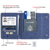 WALNEW Passport Holder for Travel, RFID Blocking Passport Book Wallet