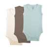 MON CHOU Sleeveless Bodysuit 3-Pack - Ultra Soft, 100% Pima
