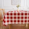 VEDACHIC Red Checkered Tablecloth 60 x 102 Inch Rectangle Table