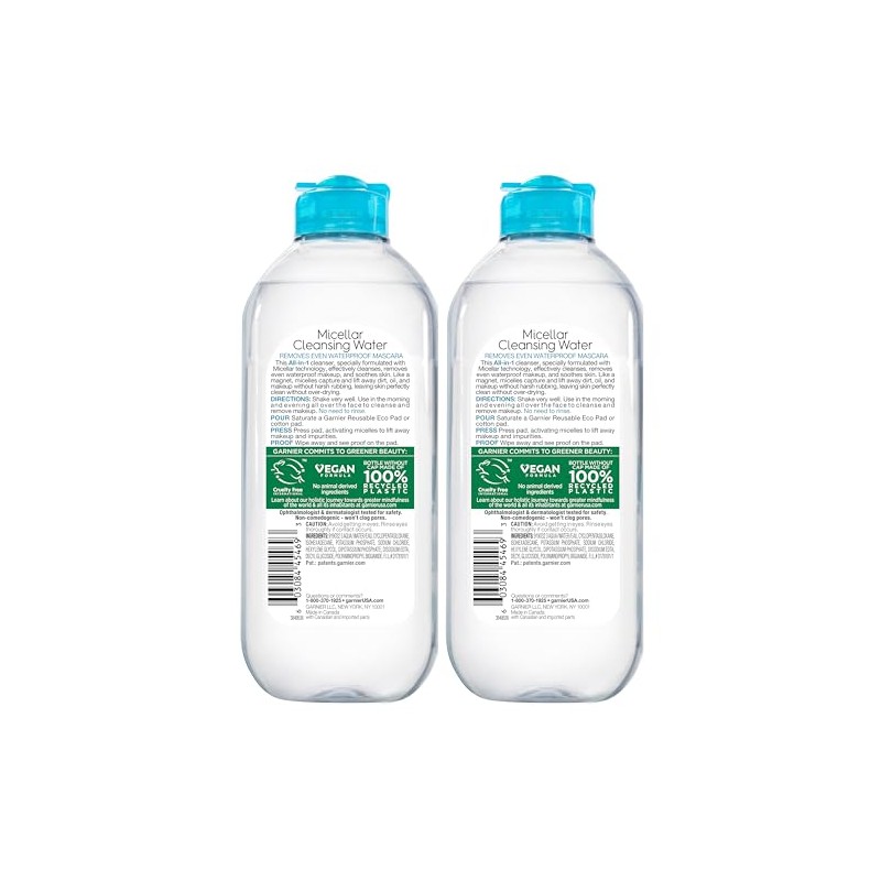 Garnier - Agua limpiadora micelar Skinactive para maquillaje a prueba