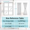 Hiasan French Door Curtains Semi Sheer, Rod Pocket Privacy Decorative