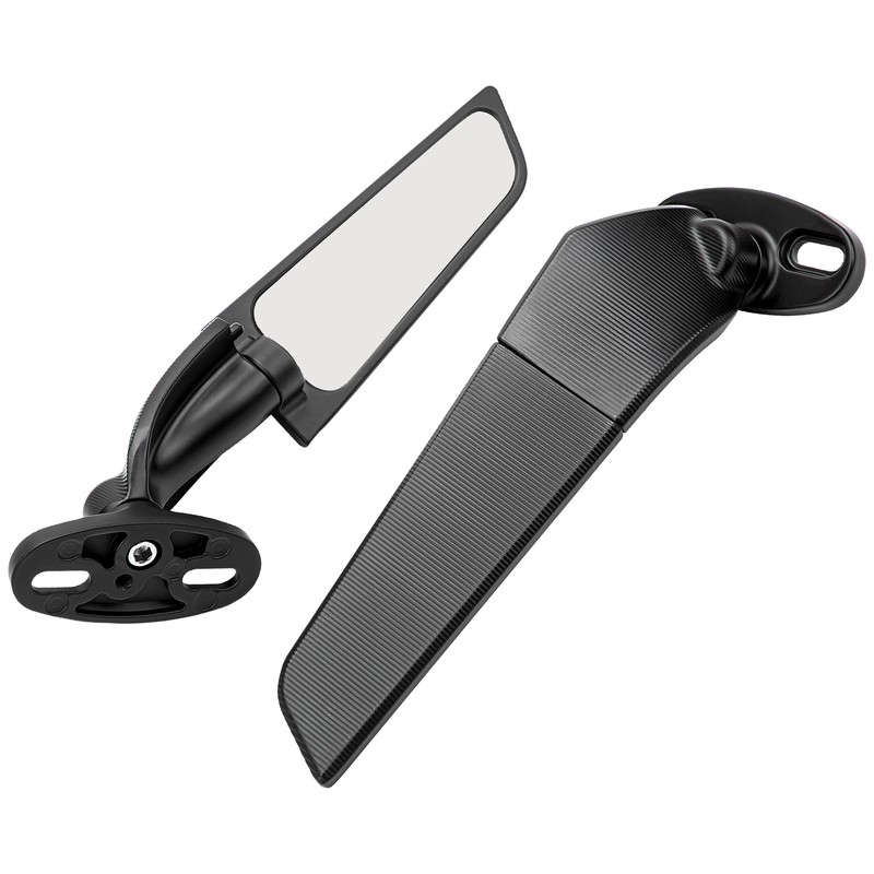 2pcs Motorcycle Wind Wing Mirror Multi Angle Adjustable Rotating Rear
