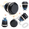 STARELO 5pcs 19mm Momentary Push Button Switch Black Shell, IP65