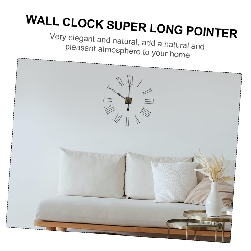 Veemoon 4pcs Wall Clock Extra Long Hands Extra Long Clock