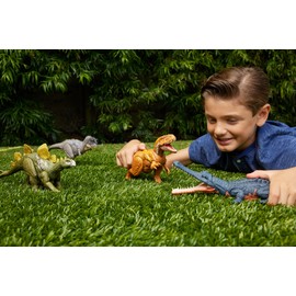 Jurassic World Wild Roar Ekrixinatosaurus - D Toy with Attack Movement and Roar Sound, Compatible with Jurassic World Play App, for Children from 4 Years, HTK70