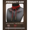 Geyynow 3 PCS Gothic Tie Necklace, Red Bow Ribbon Choker,