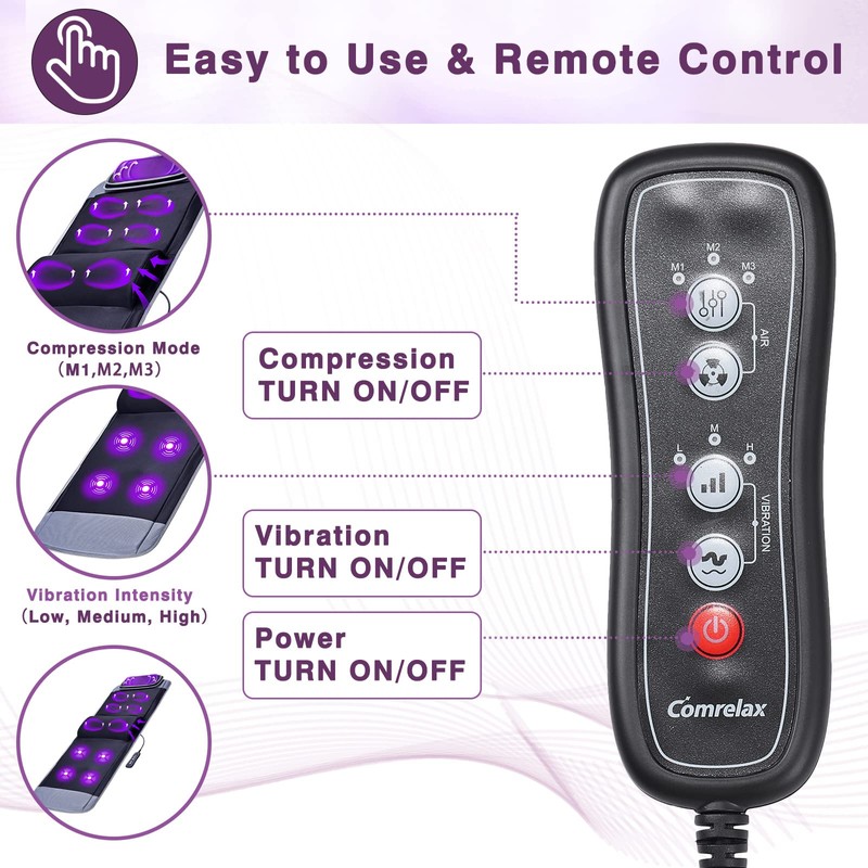 comrelax Full Body Massage Pad- Pressure and Vibration Stretching Body