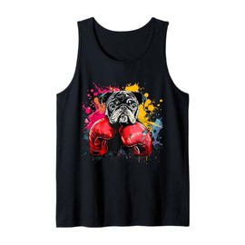 Boxing Bulldog Owner Lover Kickboxing Funny Boxer Dog Tank Top