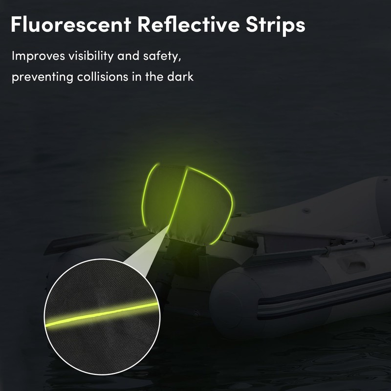600D Heavy Duty Waterproof Outboard Motor Cover,Fade and Crack Resistant