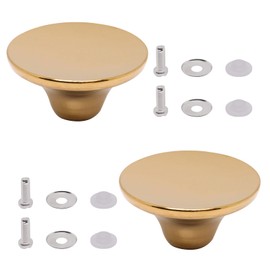 GDFYMI 2 Pack Universal Pot Lid Top Replacement Knob, Metal Pot Lid Handle with Screw Kits, Gold