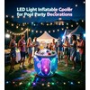Inflatable Pool Bar with LED Light, Inflatable Floating Cooler