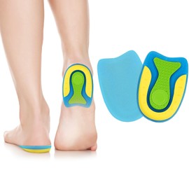 ACWOO Heel Spur Insoles, Heel Pads, Heel Protection for Shoes, Soft Gel Insoles Insoles, Heel Spurs for Women and Men, Heel Cushion Orthopaedic for Heel Achilles Tendon L (40-45), 1 Pair)