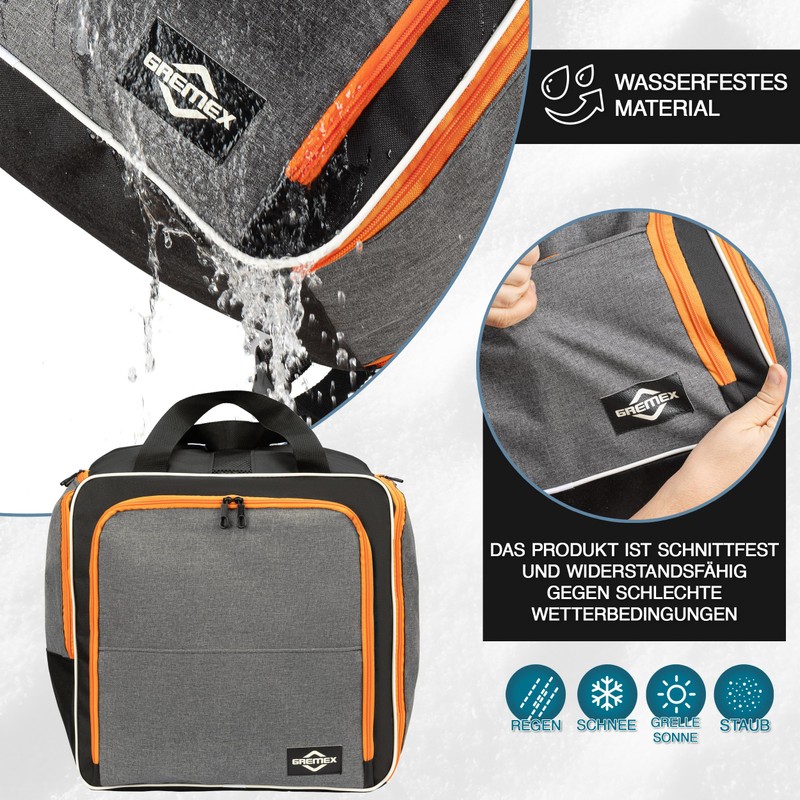 GREMEX Ski Boot Bag with Helmet - Waterproof, Ski Boot