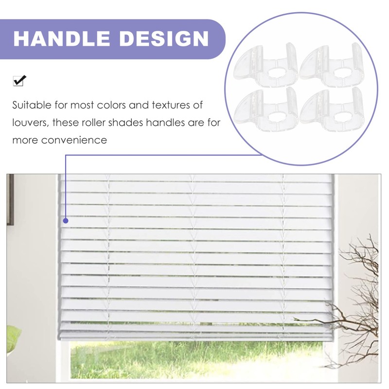 DOITOOL 8pcs Shade Clips for Window Blinds - Plastic Clear