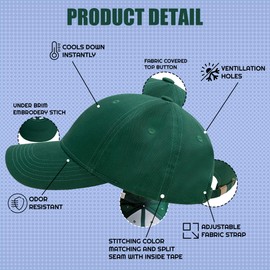 Regular Baseball Cap for Men & Women - Green | Adjustable Plain Hat for Sun Protection, Unisex Classic Sports Cap with Custom Fit Closure, Lightweight Polyester Cap for Outdoor Activities, Workouts