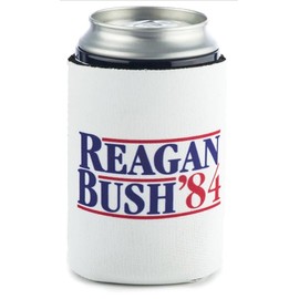 PKM Collapsible Neoprene Can Coolers Make America Great Again Reagan Bush 84 - Trump 2024 (Reagan/Bush '84, (Regular 12 oz Can Cooler)