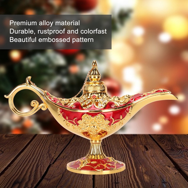 Magic Genie Lamp Exquisite Colorfast Eye Catching Alloy Embossed Pattern