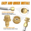 12FT RV Quick Connect Propane Hose with 1/4"Shutoff Valve, Propane