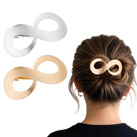 Luixenir Flat Hair Barrettes for Women, Large Hair Barrette for Thick Hair, 2Pcs Large Vintage Hair Clips Accessories