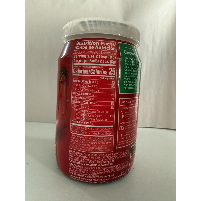 Nestle Hot Cocoa Fat Free Canister - 3PC