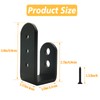 2 Pack Heavy Duty 2x4 Door Barricade Brackets Steel U