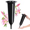 Kadax Plastic cemetery vase, weatherproof, frost-proof flower vase with spike,