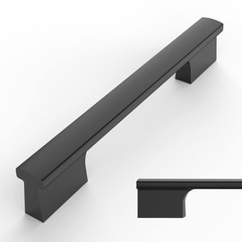 Amerdeco UK0048 Furniture Handles, Black, 160 mm Hole Spacing, Drawer Handles for Kitchen Cabinets, Wardrobe, Cabinet Handles, Drawer Handles, Door Handles for Kitchen Cupboards, Wardrobe, Pack of 10