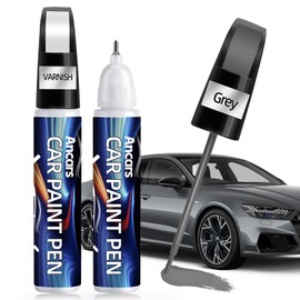 Ancars Touch Up Paint For Cars,Grey Car Paint Scratch Repair,2-in-1 Automotive Touch up Car Paint Pen & Varnish Coating Pen,Quick & Easy Auto Car Paint Scratch Repair,Premium Car Scratch Remover