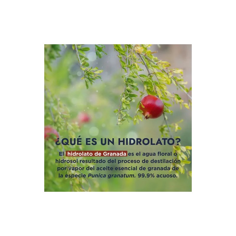 Hidrolato Puro de Granada Hebbe Cosmetics para Piel Mixta y