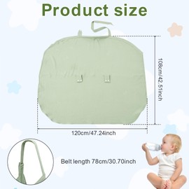 2 In1 Breathable Baby Car Seat Cover for Outdoor Soft Cotton Nursing Cover Breastfeeding Scarf for Infant Stroller Feeding Privacy(Light Green,1)