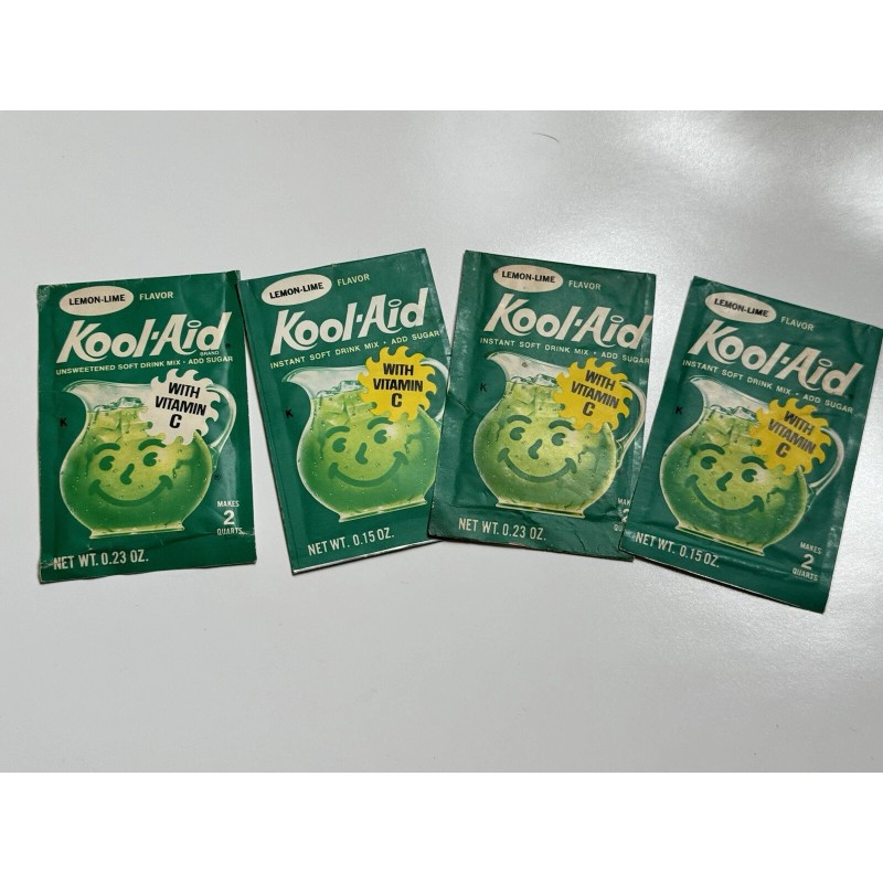 Kool-Aid Vintage 60s Kool-Aid Lemon Lime Flavor Packet NOS
