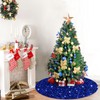 WUPIOS Christmas Tree Skirt Blue 36 Inches Luxury Sequin Xmas