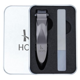 Nail clippers with file and collection container, nail clippers set in gift box, for fingernails and toenails, nail clippers, large nail clippers, stainless steel, gifts for women and men