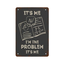 Funny Classroom Print And Card Set-Math Pun-Science Poster-I'm The Problem-Teen Middle High School Best Vintage Fun Home Decor Tin Signs, Vintage Metal Signs, Perfect For Bar Posters 12 x 8 Inch