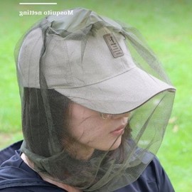 Khaki Military Green Outdoor Mosquito Net Hat Piece 15ea