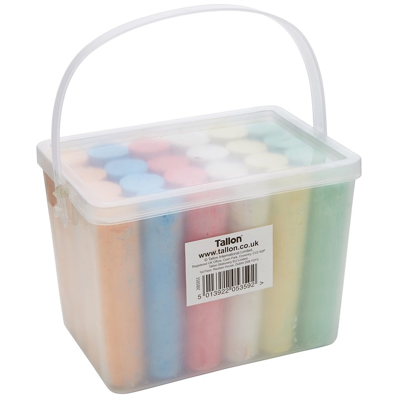 ART BOX 24 Giant Pavement Chalks in Tub Red