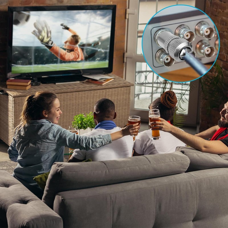 Cjkoonsa 12 PCS TV Aerial Connectors, 5 Male and 5