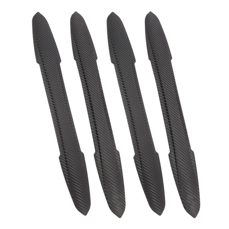 4PCS Bumper Guard Strip Carbon Fiber Pattern Textured 43cm Length