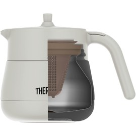 Thermos TTE-450 LGY Vacuum Insulated Teapot with Strainer, 15.9 fl oz (450 ml), Light Gray