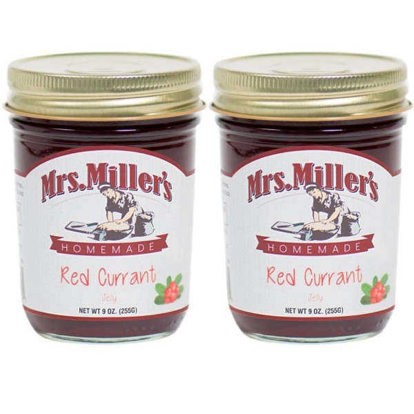 Mrs. Millers Amish Made Red Currant Jelly 9 Ounce (Pack of 2)