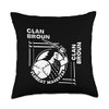 Broun Clan Gaelic Motto Swordsman Throw Pillow