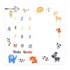 WEONE 100 x 100 cm Baby Monthly Milestone Blanket for