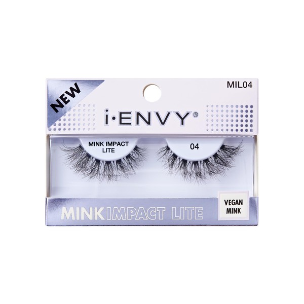 I-ENVY Mink Impact Lite - 100% 3D Mink-Like Vegan Lashes,