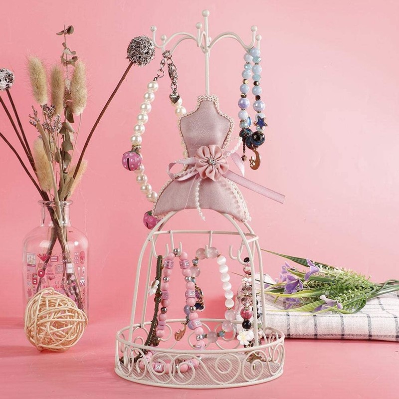 Mannequin Dress Jewelry Display Stand Earrings Necklace Storing Multifunctional Display