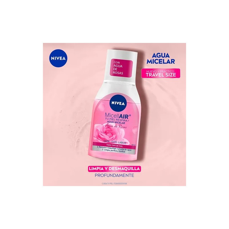 Agua Micelar Desmaquillante Nivea Agua De Rosas 100 Ml Mixta